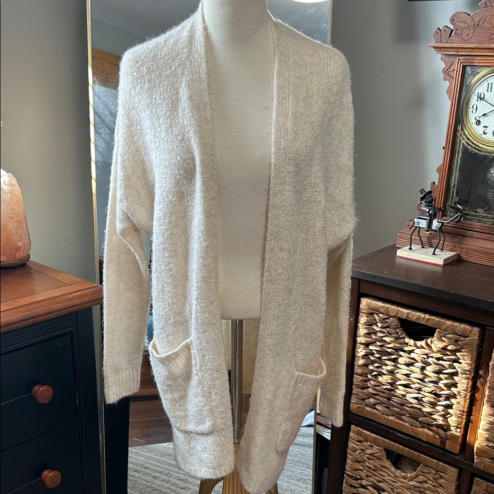 Cozy Cream Open-Front Sweater